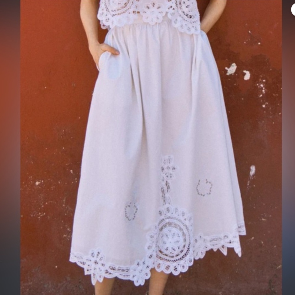 HUNTER BELL Cream A-Line Skirt